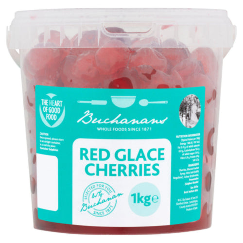 BUCHANANS RED GLACE CHERRIES 100G