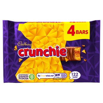 CADBURY CRUNCHIE SNACK SIZE 4 PACK 104.4G