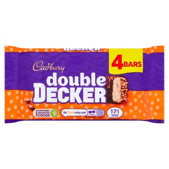 CADBURY DOUBLE DECKER SNACK SIZE 4 PACK 149.2G