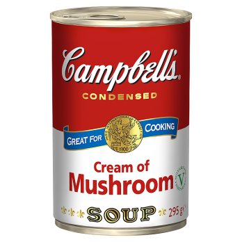 CAMPBELLS CONDENSED CREAM OF MUSHROOM SOUP 295G