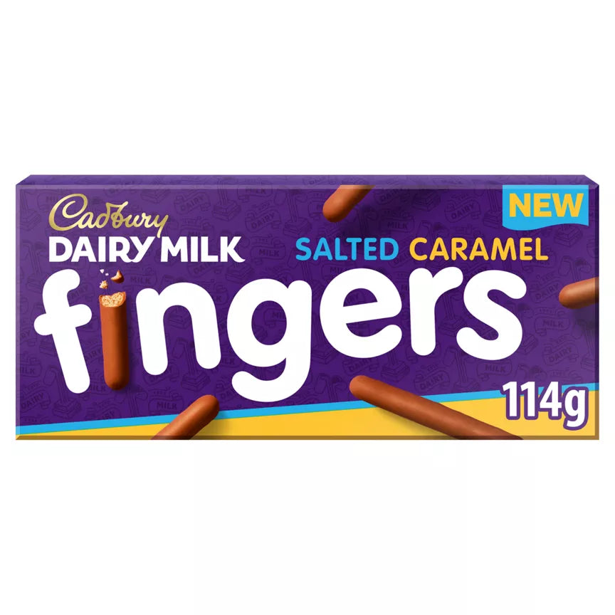 CADBURY SALTED CARAMEL FINGERS 114G