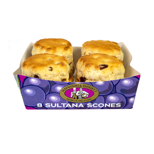 (Pick-up only) HAYWOOD AND PADGETT 8 PACK SULTANA SCONES