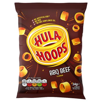 HULA HOOPS BBQ BEEF 34G