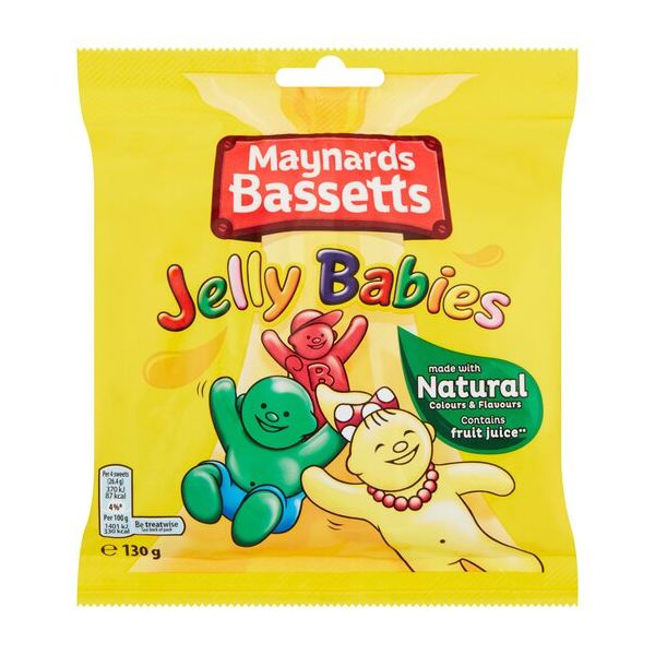 MAYNARDS BASSETTS JELLY BABIES 130G