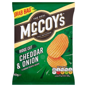 MCCOYS CHEDDAR & ONION CRISPS 45G