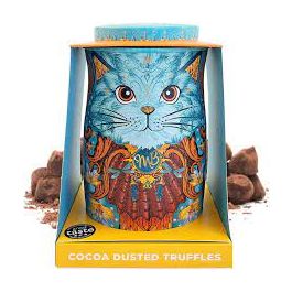 MONTY BOJANGLES COCOA TRUFFLES WITH CARAMELISED COCONUT PIECES BLUE TIN 135G