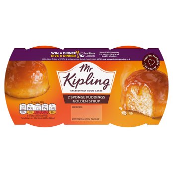 MR KIPLING GOLDEN SYRUP PUDDINGS 2X95G