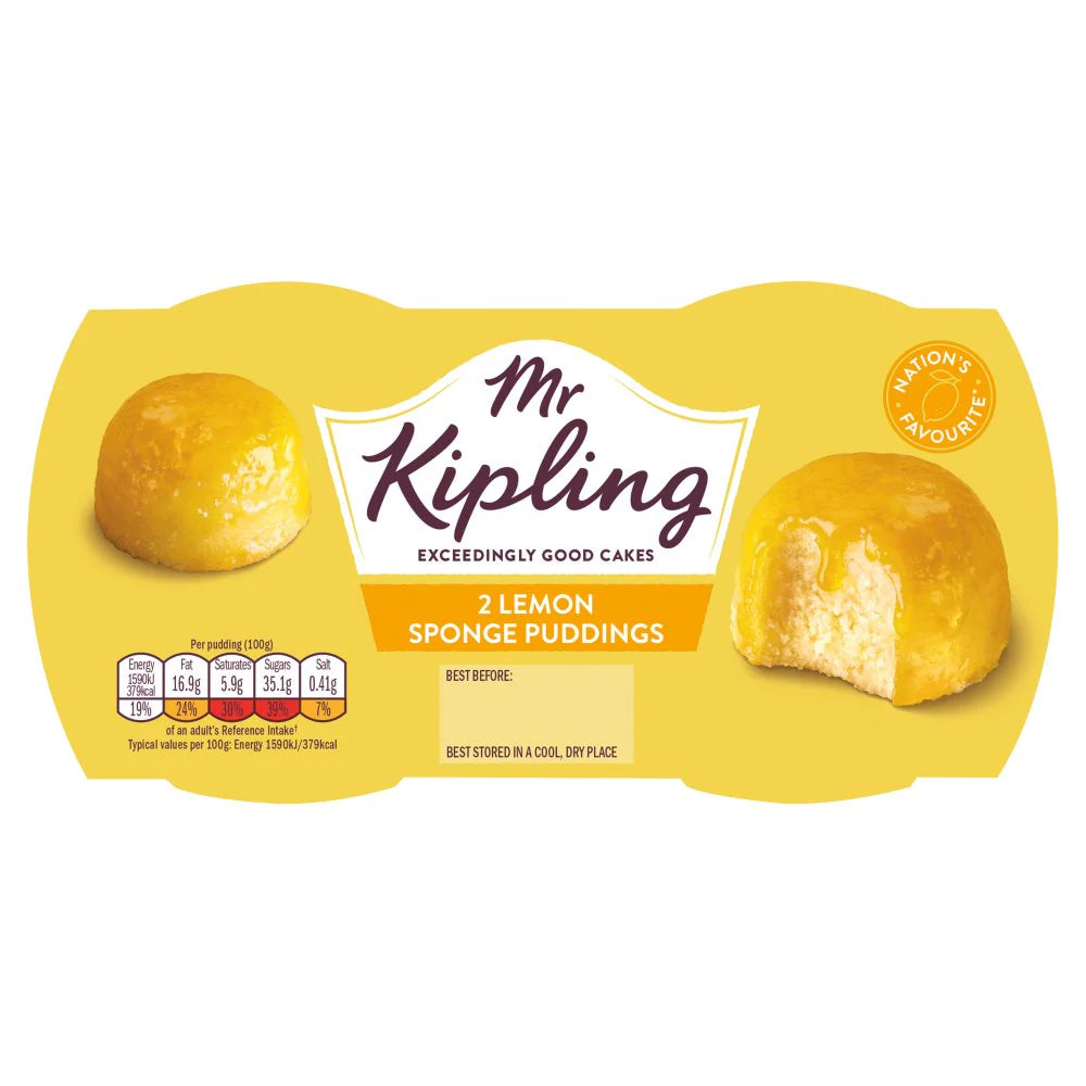 MR KIPLING LEMON PUDDINGS 2X95G