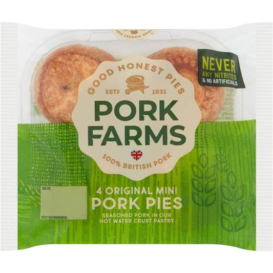 (Pick-up only) PORK PIES 4 PACK 260G