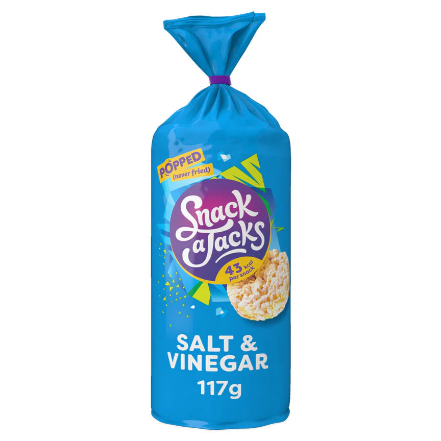 SNACK A JACKS SALT & VINEGAR RICE CAKES 117G