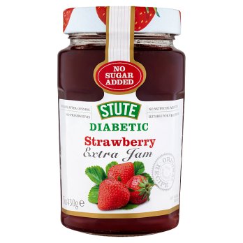 STUTE NO SUGAR ADDED STRAWBERRY JAM 430G