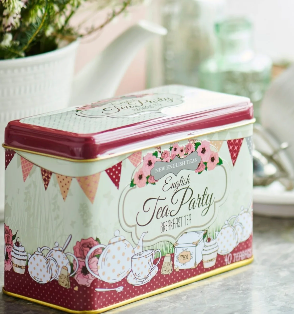 TEA PARTY ENGLISH BREAKFAST 40 TEA BAGS 80G