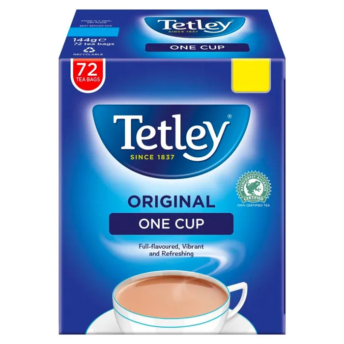 TETLEY 72 TEA BAGS 144g