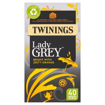 TWININGS LADY GREY 40 TEA BAGS 125G