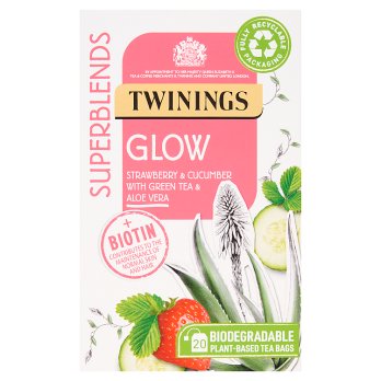 TWININGS SUPERBLENDS GLOW 20 TEA BAGS 40G