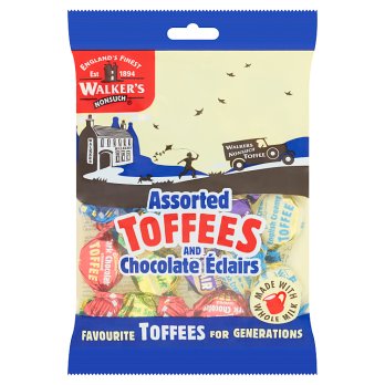 WALKERS ASSORTED TOFFEES & ECLAIRS 150G