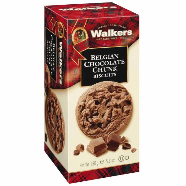 WALKERS BELGIAN CHOCOLATE BISCUITS 150G