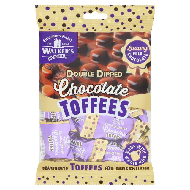 WALKERS DOUBLE DIPPED CHOCOLATE TOFFEES 135G