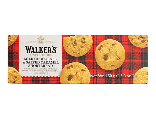 WALKERS SALTED CARAMEL & CHOCOLATE SHORTBREAD 150G