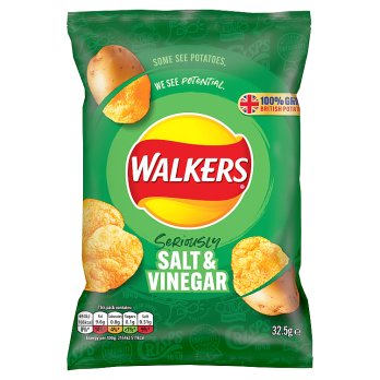 WALKERS SALT & VINEGAR CRISPS 32.5G