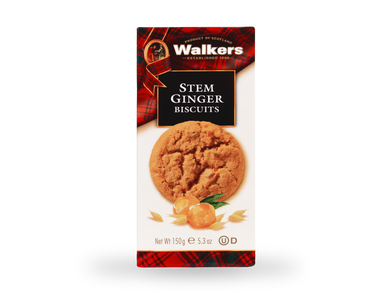 WALKERS STEM GINGER BISCUITS 150G