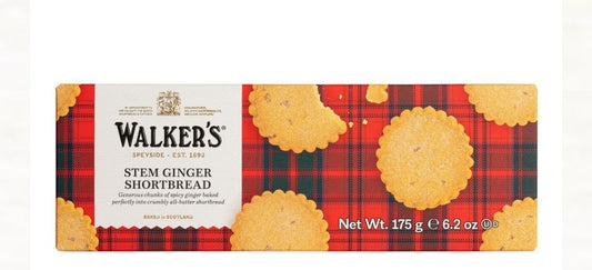 WALKERS STEM GINGER SHORTBREAD 175G