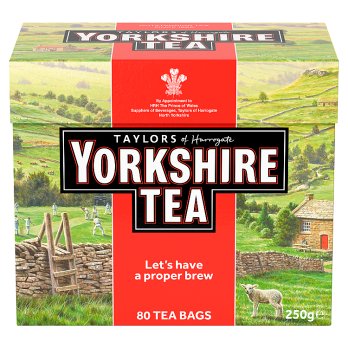 YORKSHIRE 80 TEA BAGS 250G